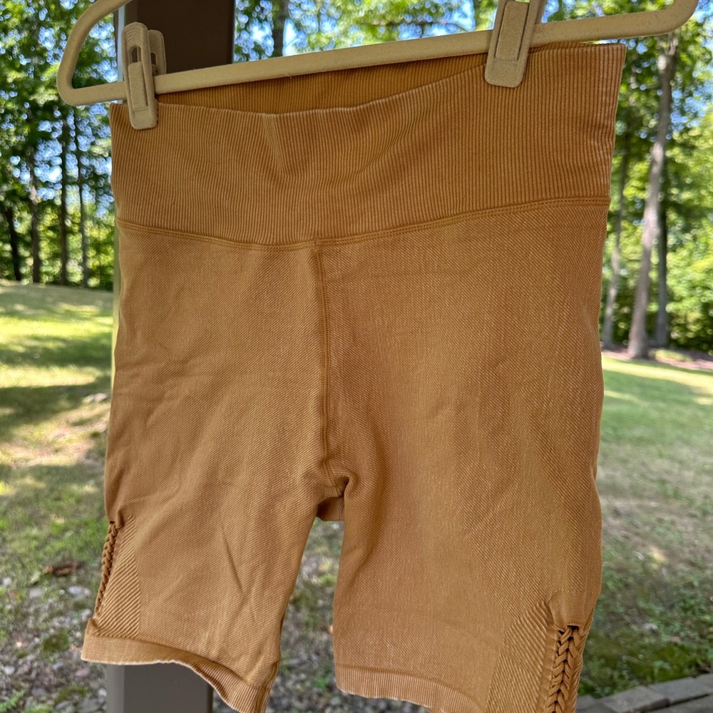 Aerie biker shorts with braid detail